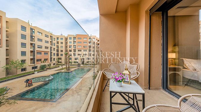 Appartement moderne neuf à vendre à Guéliz avec piscine et prestations haut de gamme