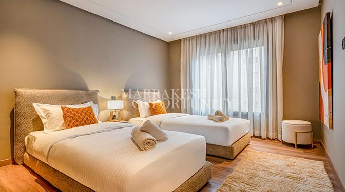 Appartement moderne neuf à vendre à Guéliz avec piscine et prestations haut de gamme