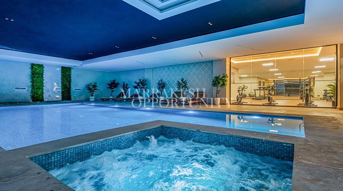 Appartement moderne neuf à vendre à Guéliz avec piscine et prestations haut de gamme