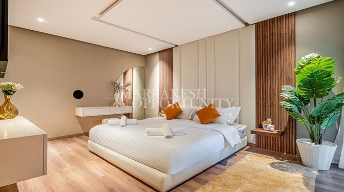 Appartement moderne neuf à vendre à Guéliz avec piscine et prestations haut de gamme