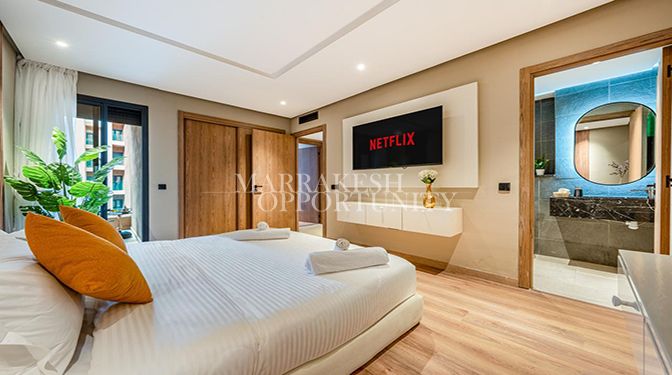 Appartement moderne neuf à vendre à Guéliz avec piscine et prestations haut de gamme