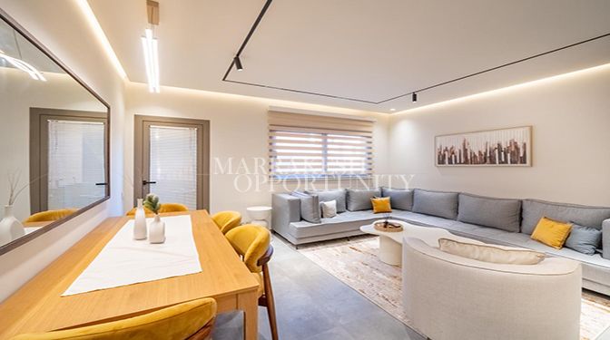 Superbe appartement meublé contemporain à louer à Guéliz