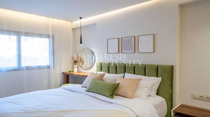 Superbe appartement meublé contemporain à louer à Guéliz