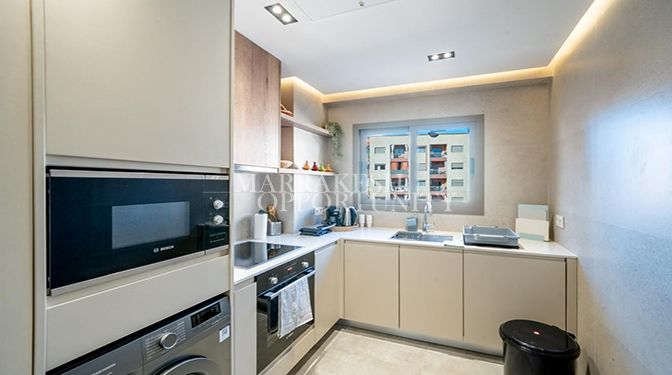 Superbe appartement meublé contemporain à louer à Guéliz