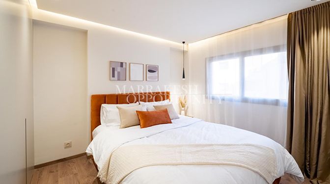 Superbe appartement meublé contemporain à louer à Guéliz