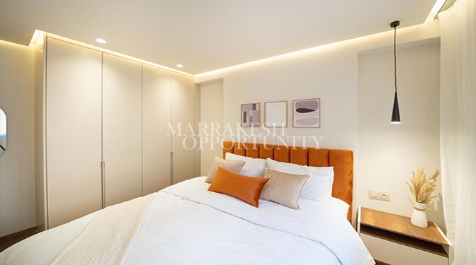 Superbe appartement meublé contemporain à louer à Guéliz