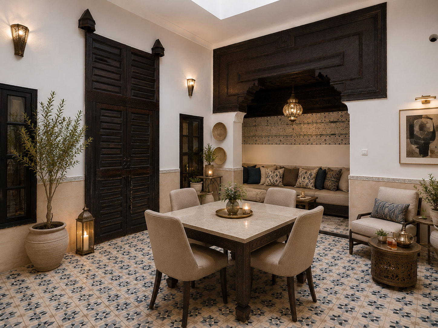 Superbe riad à louer longue durée à la Médina