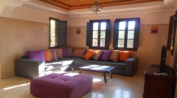 location longue durée villa Palmeraie