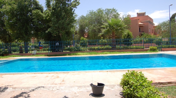 Location longue durée villa targa dans une résidence avec piscine