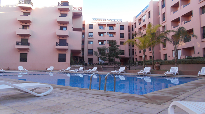Furnished Apartment for Long-term Rental with Pool with Garden in Palmeraie