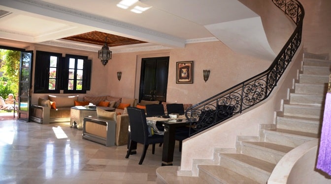 Location longue durée villa avec piscine et vue dégagé à la palmeraie