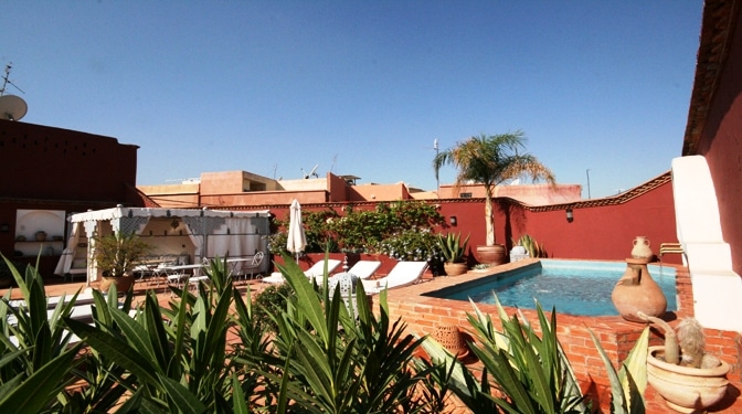 vente riad maison d hote avec piscine sur le toit