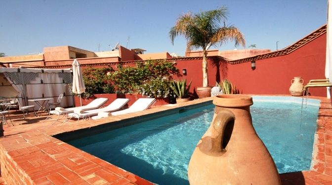vente riad maison d hote avec piscine sur le toit