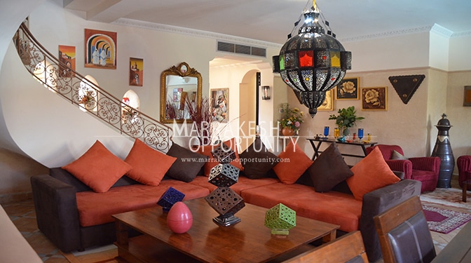 Location villa avec piscine à la palmeraie