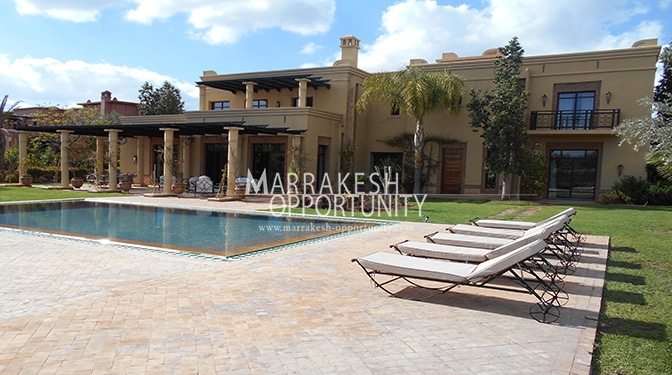 Location villa de luxe dans un domaine golfique à Marrakech