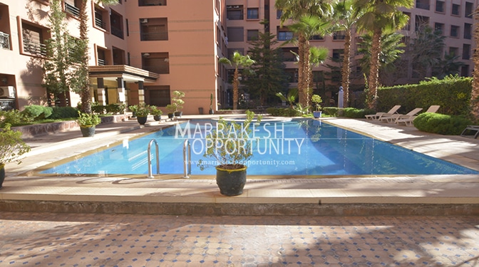 Location appartement avec une belle piscine à Marrakech