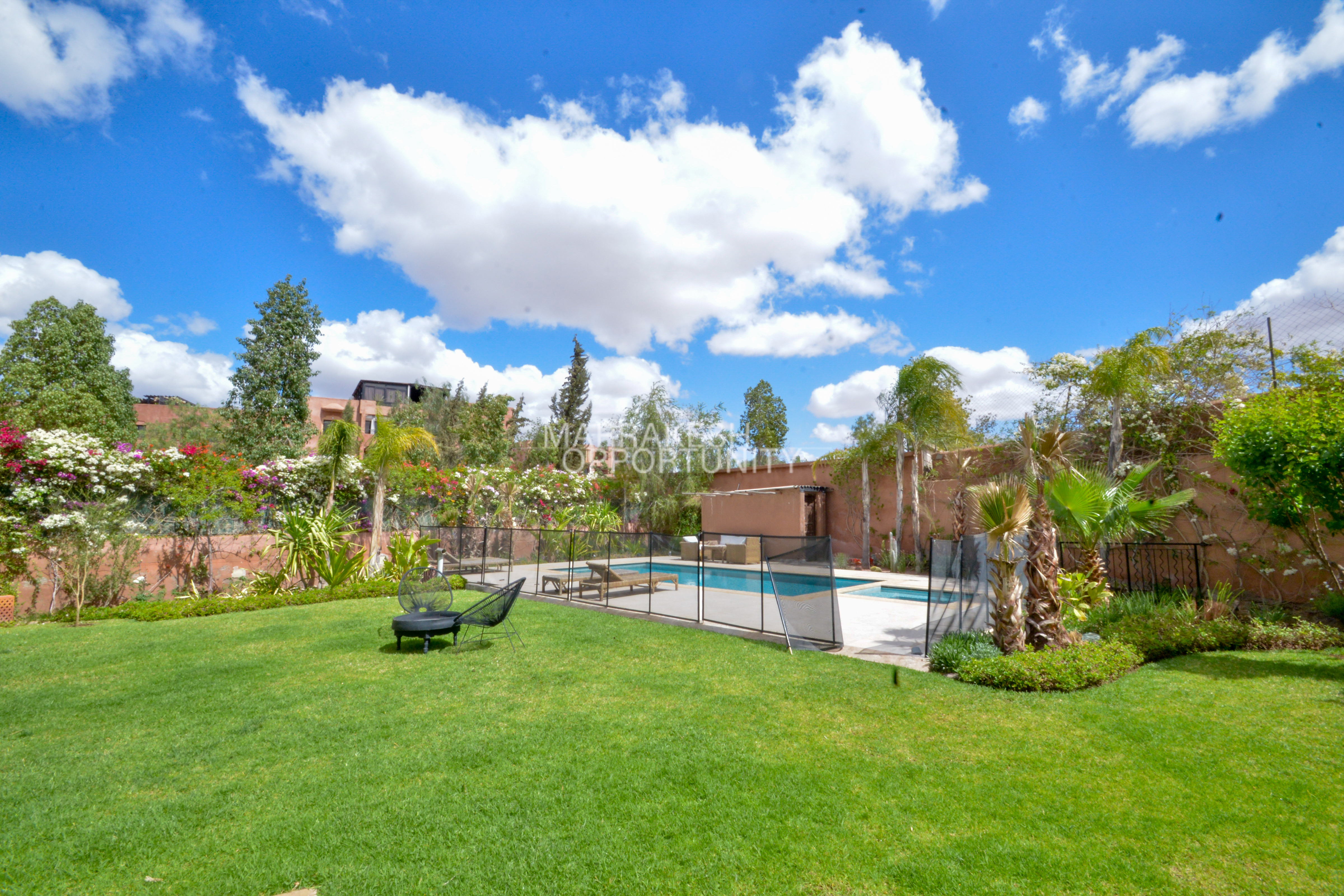 Furnished Villa for Seasonal Rental with Pool in Palmeraie