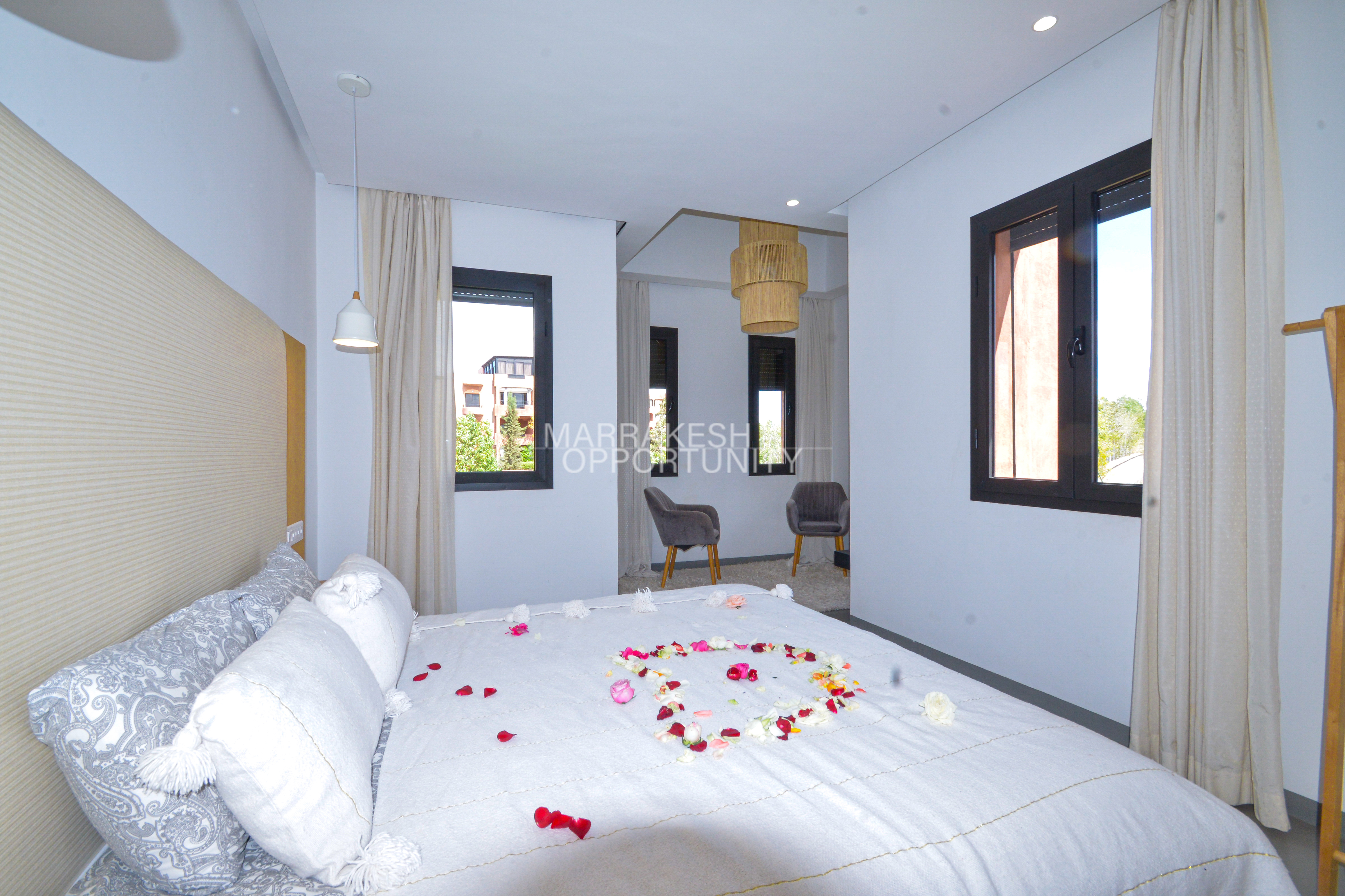 Furnished Villa for Seasonal Rental with Pool in Palmeraie