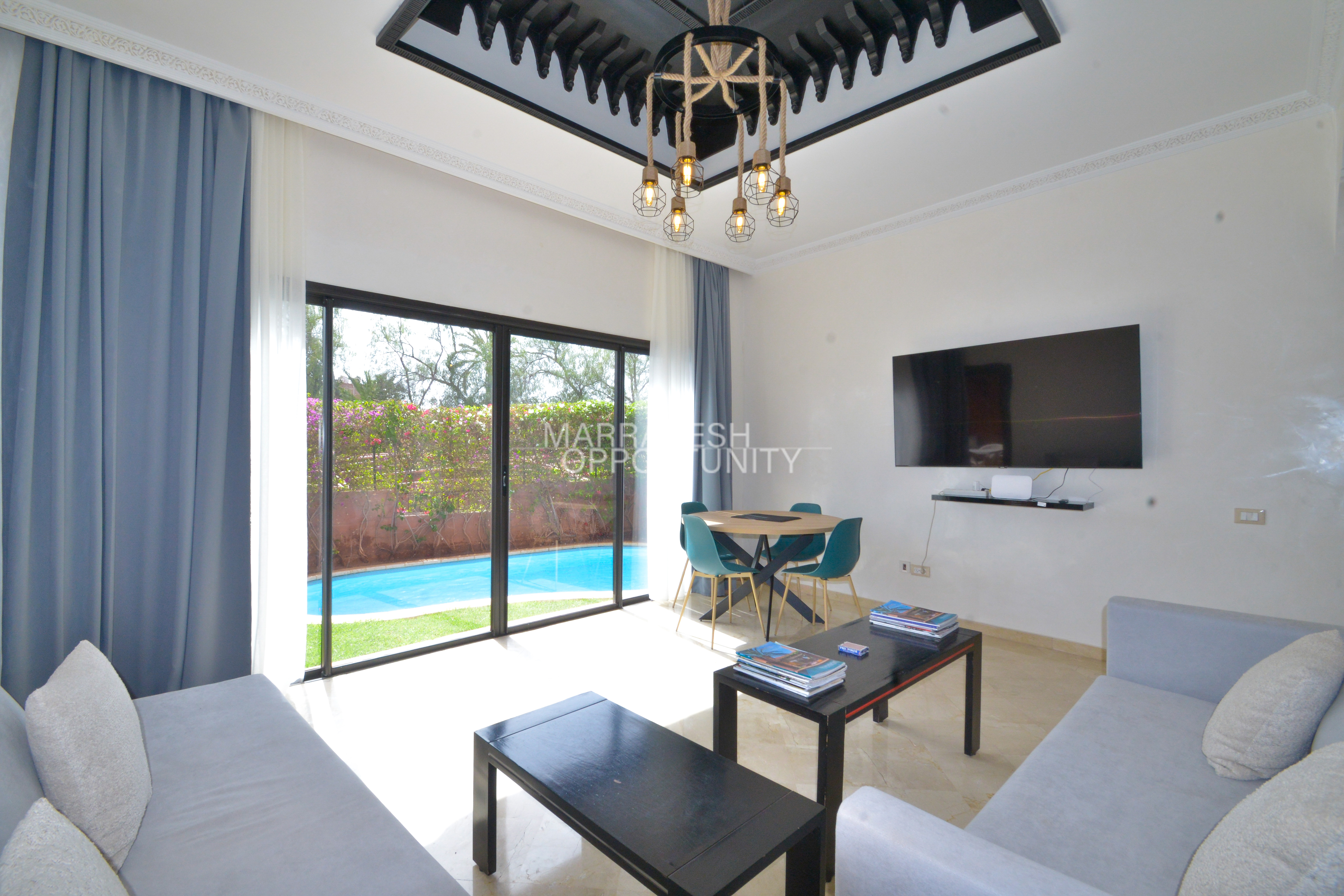 Un bel appartement proposé pour la location saisonnière situé à la Palmeraie