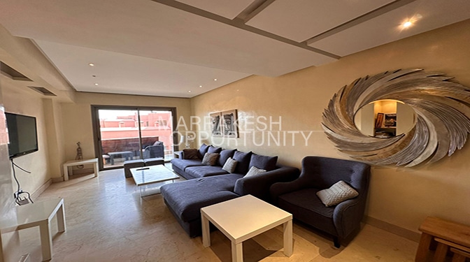 Location d’un joli appartement meublé situé à Guéliz