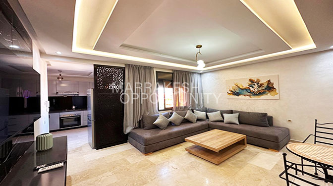 Magnifique Appartement meublé moderne en location longue durée à Guéliz