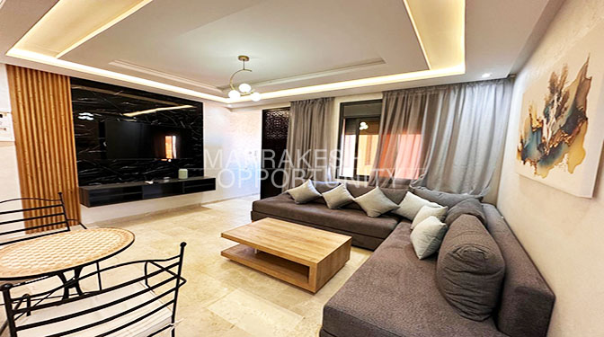 Magnifique Appartement meublé moderne en location longue durée à Guéliz