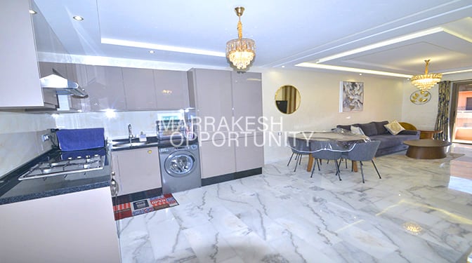 Appartement meublé moderne en location à Guéliz