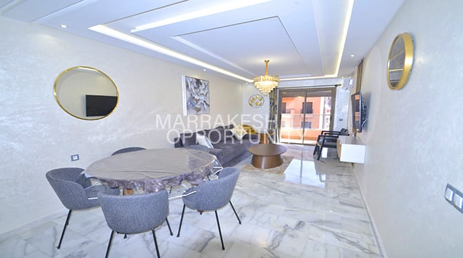 Appartement meublé moderne en location à Guéliz