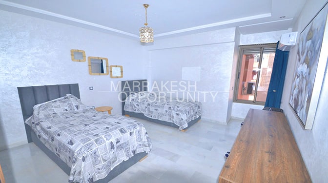 Appartement meublé moderne en location à Guéliz