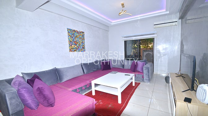 Joli Appartement meublé au Rez de jardin en location au quartier Mebrouka