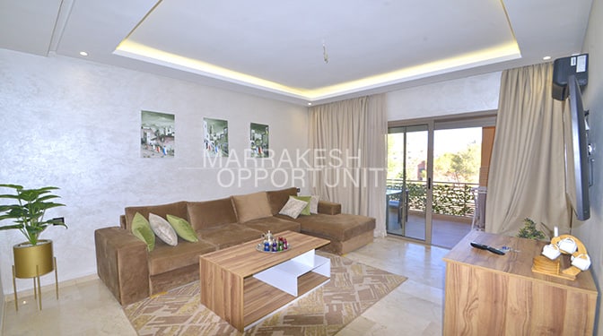 Moderne Appartement meublé en location annuelle à Guéliz