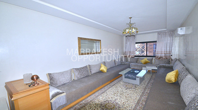 Spacious Furnished Apartment with 3 Bedrooms for Long-term Rental in Gueliz