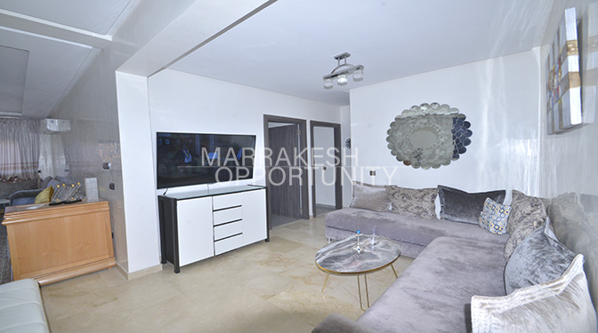 Spacious Furnished Apartment with 3 Bedrooms for Long-term Rental in Gueliz