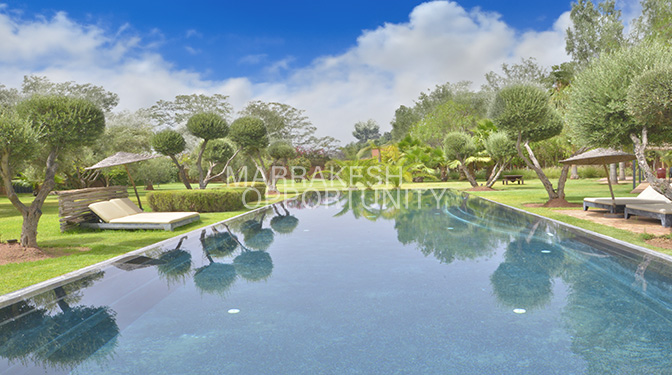 Sumptuous Furnished Villa for Seasonal Rental with Pool in Route de Fes